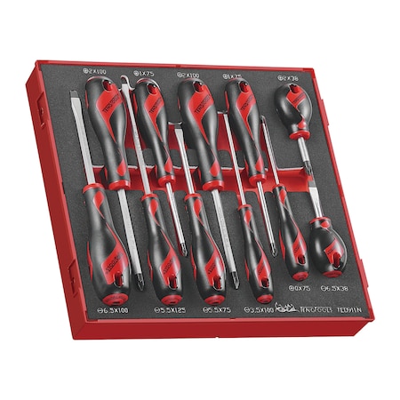 Teng Tools TED911N - 11 Piece Mixed Screwdriver Set (Flat, PH, PZ, ) i TED911N